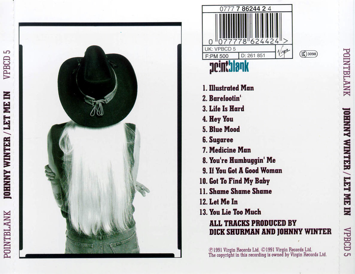 JOHNNY WINTER - Let Me In back cover